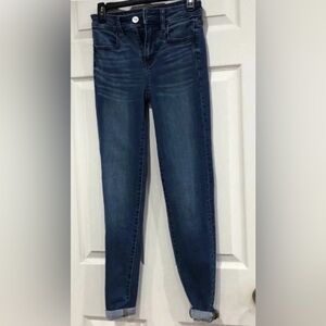 American Eagle Outfitter Sz 0 Long Jeans Hi-Rise Jeggings Next Level Stretch Y2K